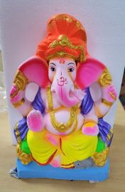 10 Inch Ganesha Idol CLAY (Painted) Eco Friendly
