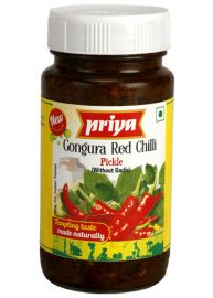 Gongugra Red Chilly With Garlic Pickle (Priya) - 300 GM