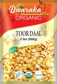 Organic Toor Dal (Dwaraka) - 2 LB