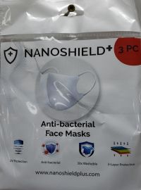 3 pc Kids Anti Bacterial Face Mask (Nanoshield) - 3 Pieces